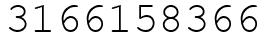 Число 3166158366.