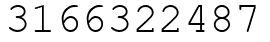 Число 3166322487.