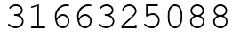 Число 3166325088.
