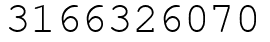 Число 3166326070.
