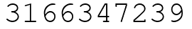 Число 3166347239.