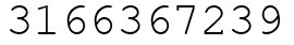 Число 3166367239.