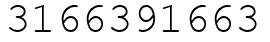 Число 3166391663.