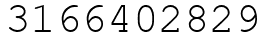 Число 3166402829.