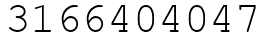 Число 3166404047.