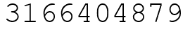 Число 3166404879.