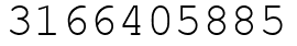 Число 3166405885.