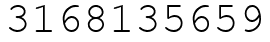 Число 3168135659.