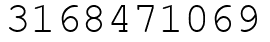 Число 3168471069.