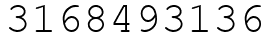Число 3168493136.