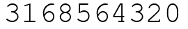 Число 3168564320.