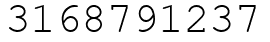 Число 3168791237.