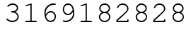 Число 3169182828.