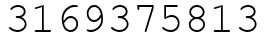 Число 3169375813.