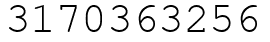 Число 3170363256.