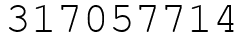 Число 317057714.