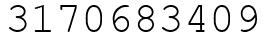 Число 3170683409.