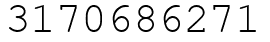 Число 3170686271.