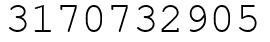 Число 3170732905.
