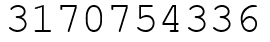Число 3170754336.