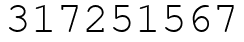 Число 317251567.