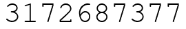 Число 3172687377.