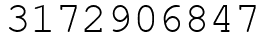 Число 3172906847.