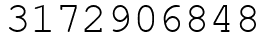 Число 3172906848.