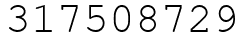 Число 317508729.