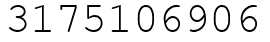 Число 3175106906.