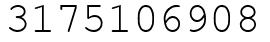 Число 3175106908.