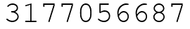 Число 3177056687.
