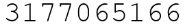 Число 3177065166.