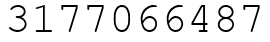 Число 3177066487.