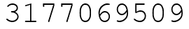Число 3177069509.