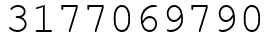 Число 3177069790.