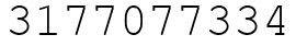 Число 3177077334.