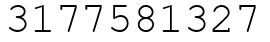 Число 3177581327.