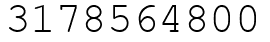Число 3178564800.