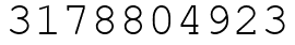 Число 3178804923.