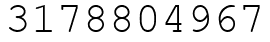 Число 3178804967.