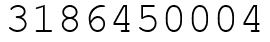 Число 3186450004.