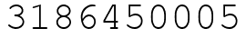 Число 3186450005.
