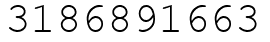 Число 3186891663.