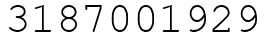 Число 3187001929.