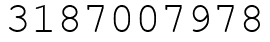 Число 3187007978.