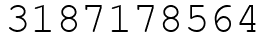 Число 3187178564.