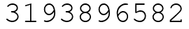Число 3193896582.