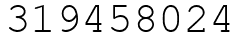 Число 319458024.