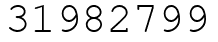 Число 31982799.